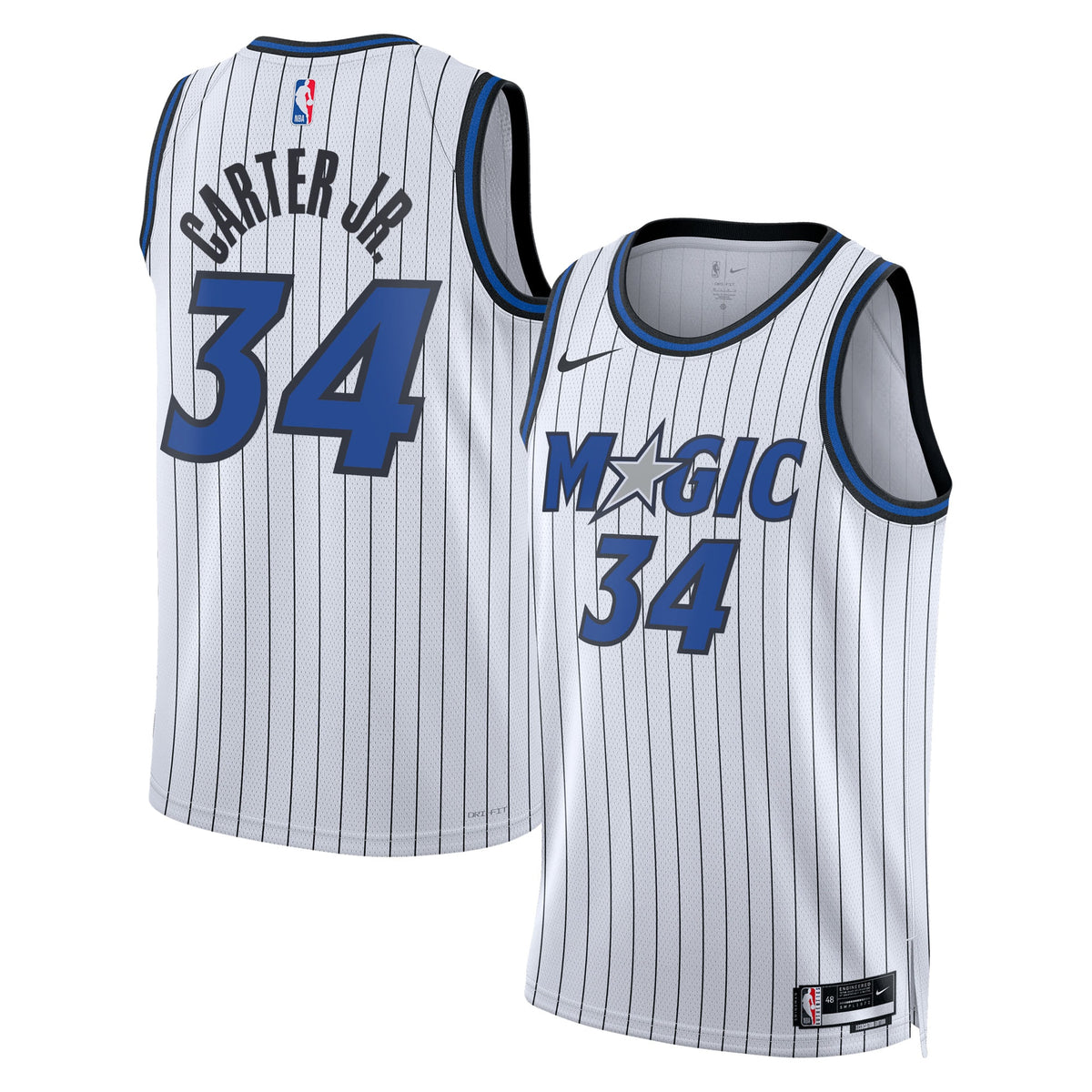 Orlando Magic Replica Association Edition Swingman Basketball Jersey- White- Wendell Carter Jr.- Unisex basketball fan jersey