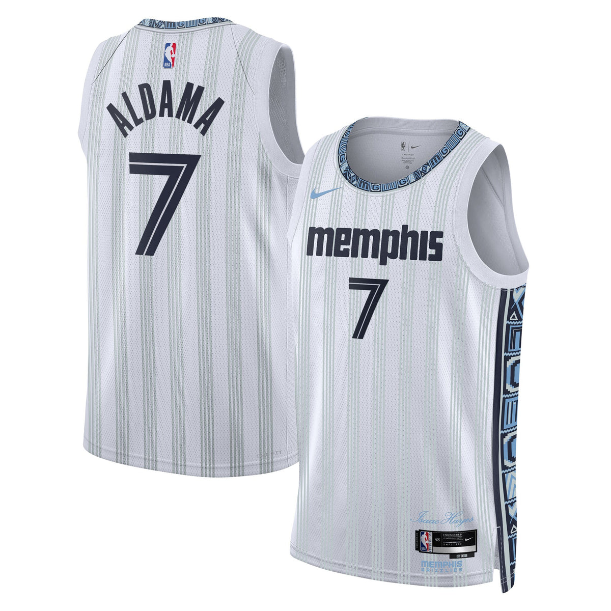 Memphis Grizzlies 2025/26 City Edition Swingman Basketball Jersey- Gray- Santi Aldama- Unisex basketball fan jersey