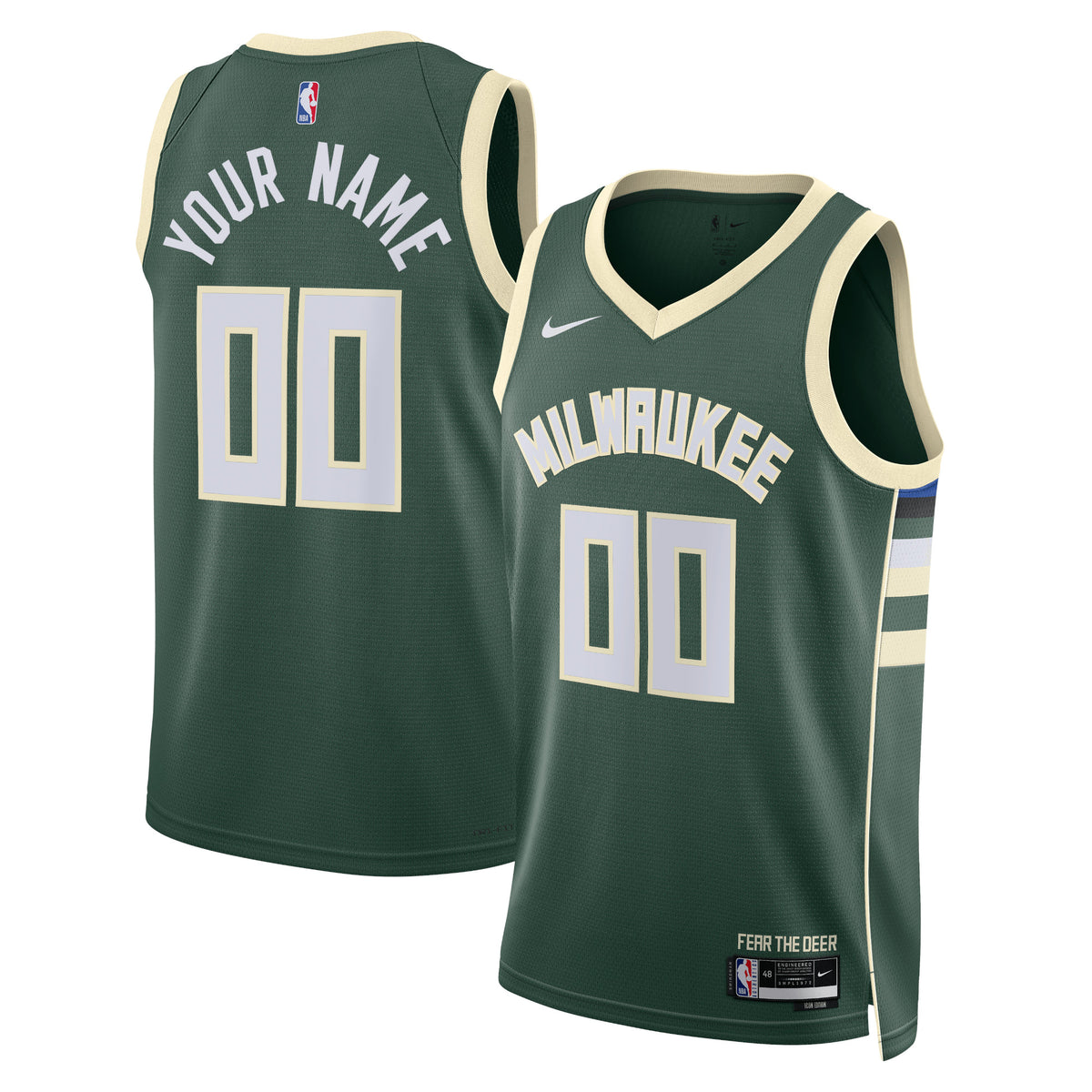 Milwaukee Bucks Icon Swingman Basketball Jersey- Custom- Unisex basketball fan jersey