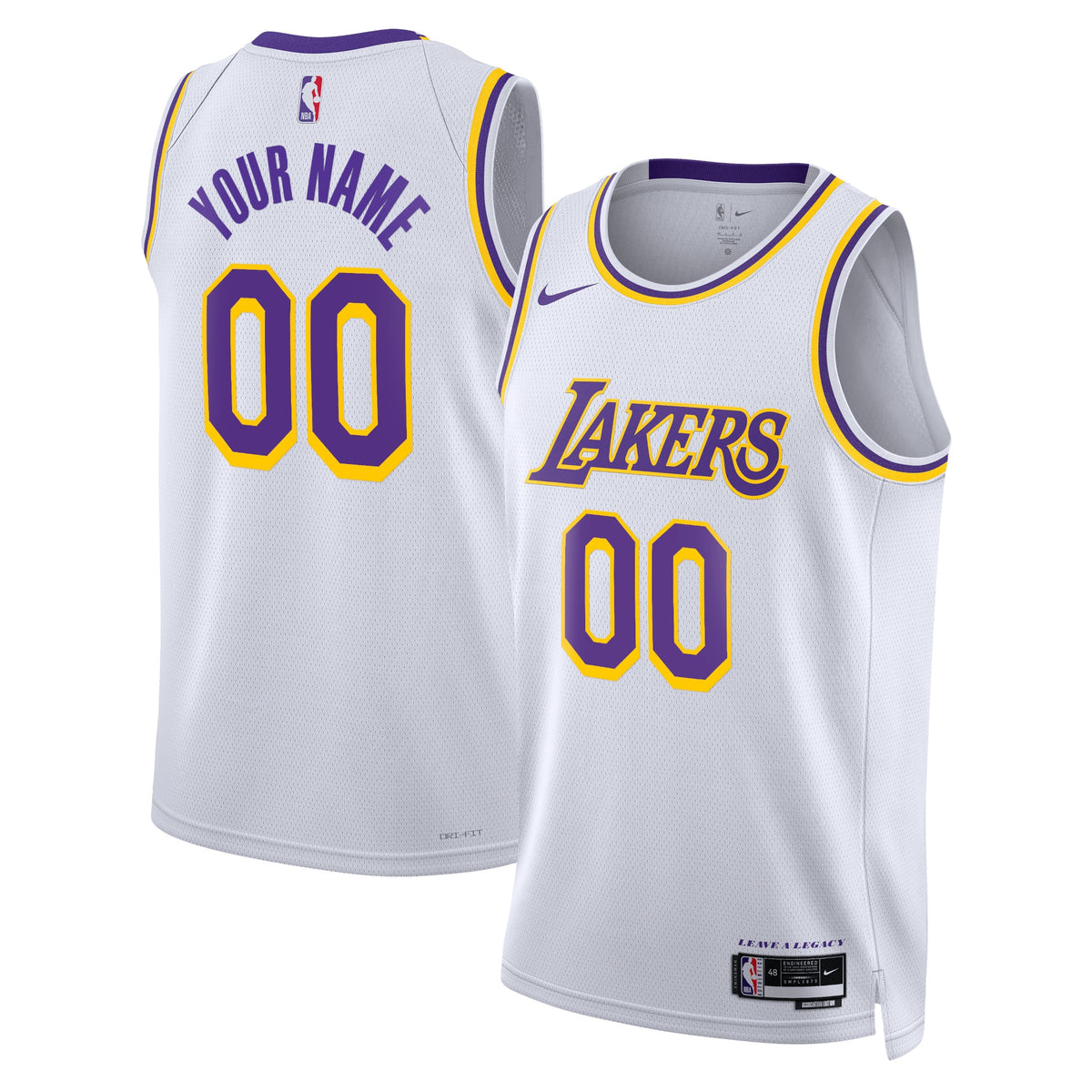 Los Angeles Lakers Association Swingman Basketball Jersey- Custom- Unisex basketball fan jersey