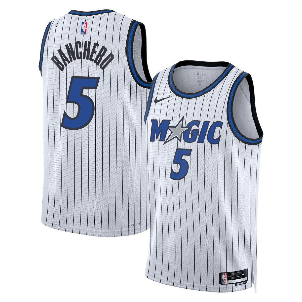Orlando Magic Replica Association Edition Swingman Basketball Jersey- White- Paolo Banchero- Unisex basketball fan jersey