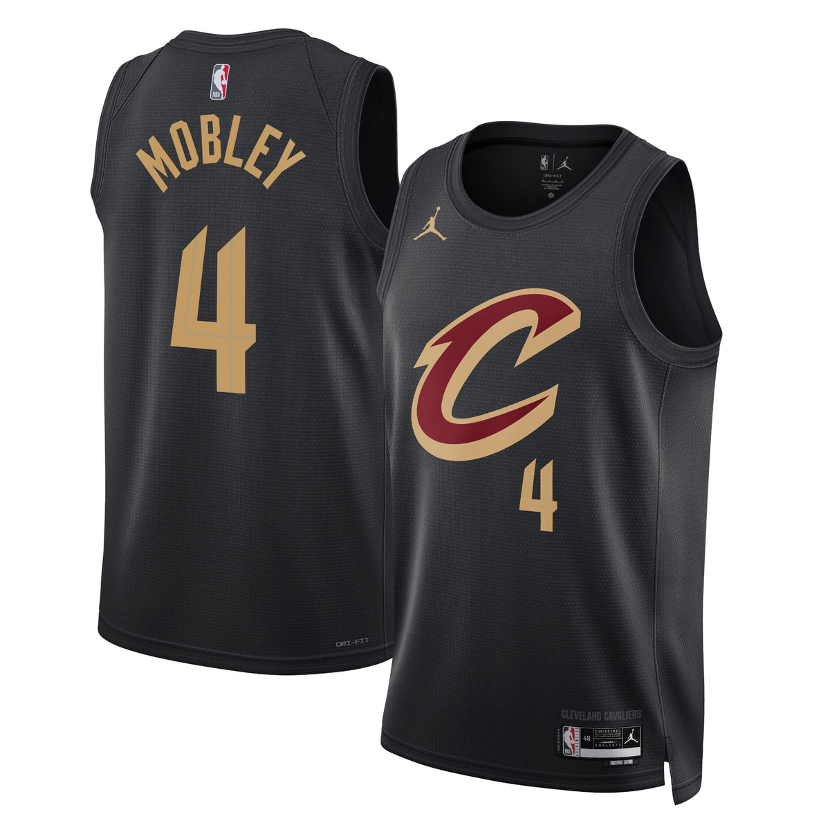 Cleveland Cavaliers Statement Edition Swingman Basketball Jersey- Black- Evan Mobley- Unisex basketball fan jersey