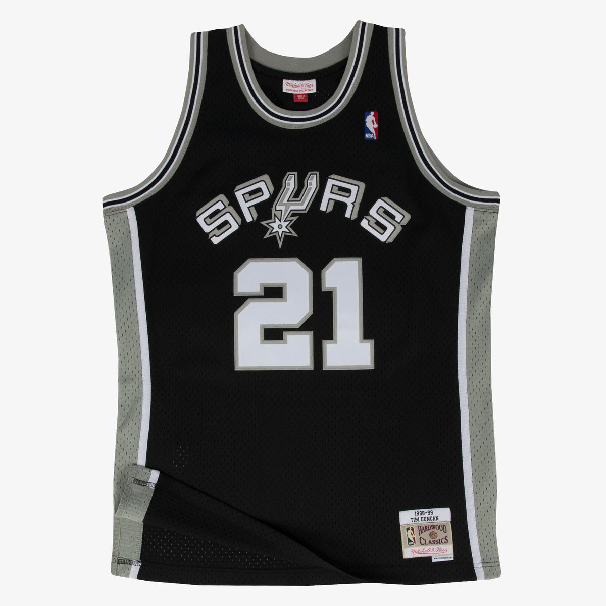 San Antonio Spurs Swingman Basketball Jersey Road Tim Duncan 1998- 99 basketball fan jersey