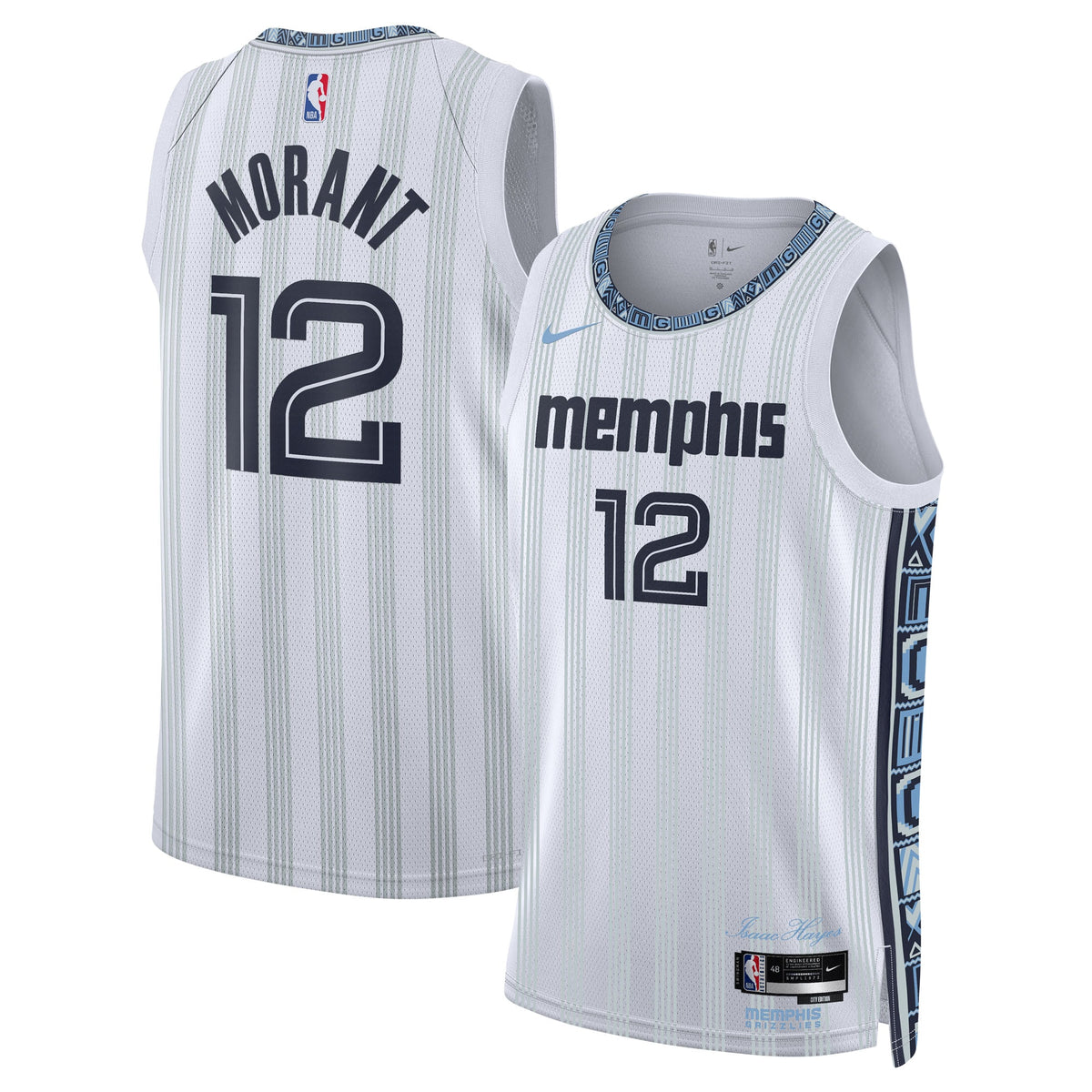 Memphis Grizzlies 2025/26 City Edition Swingman Basketball Jersey- Gray- Ja Morant- Unisex basketball fan jersey