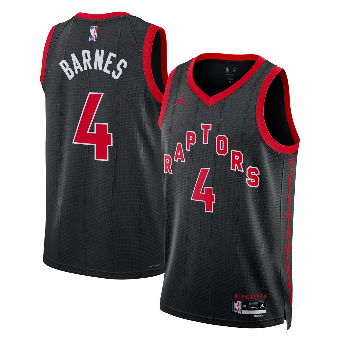 Toronto Raptors Statement Edition Swingman Basketball Jersey- Black- Scottie Barnes- Unisex basketball fan jersey
