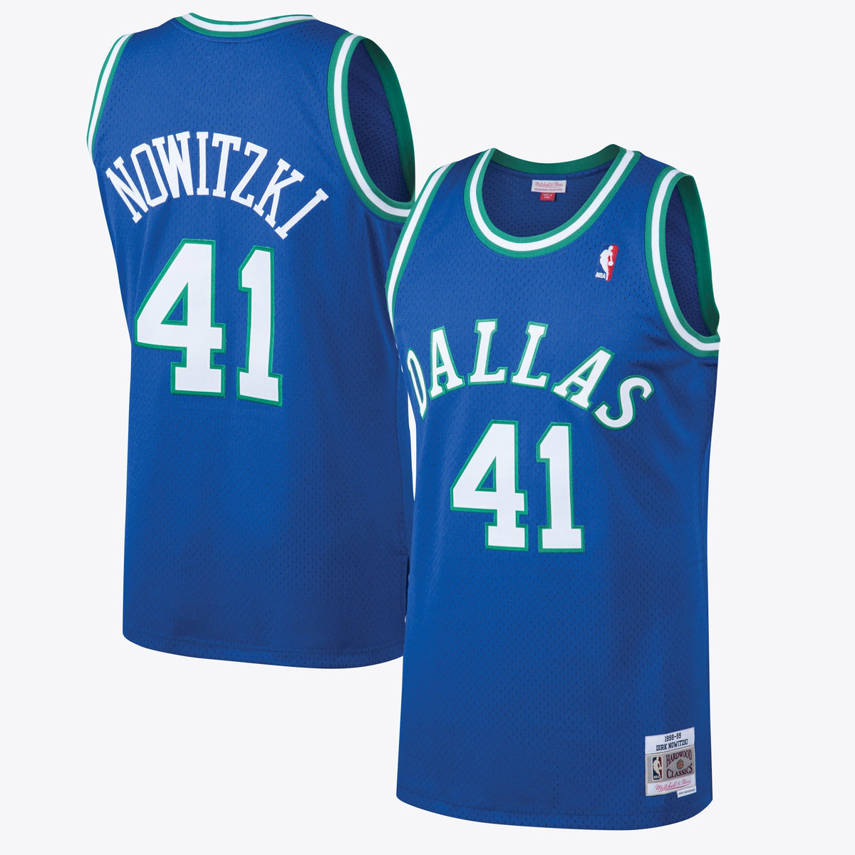 Dallas Mavericks Dirk Nowitzki 1998 Hardwood Classics Road Swingman Basketball Jersey By- Royal basketball fan jersey