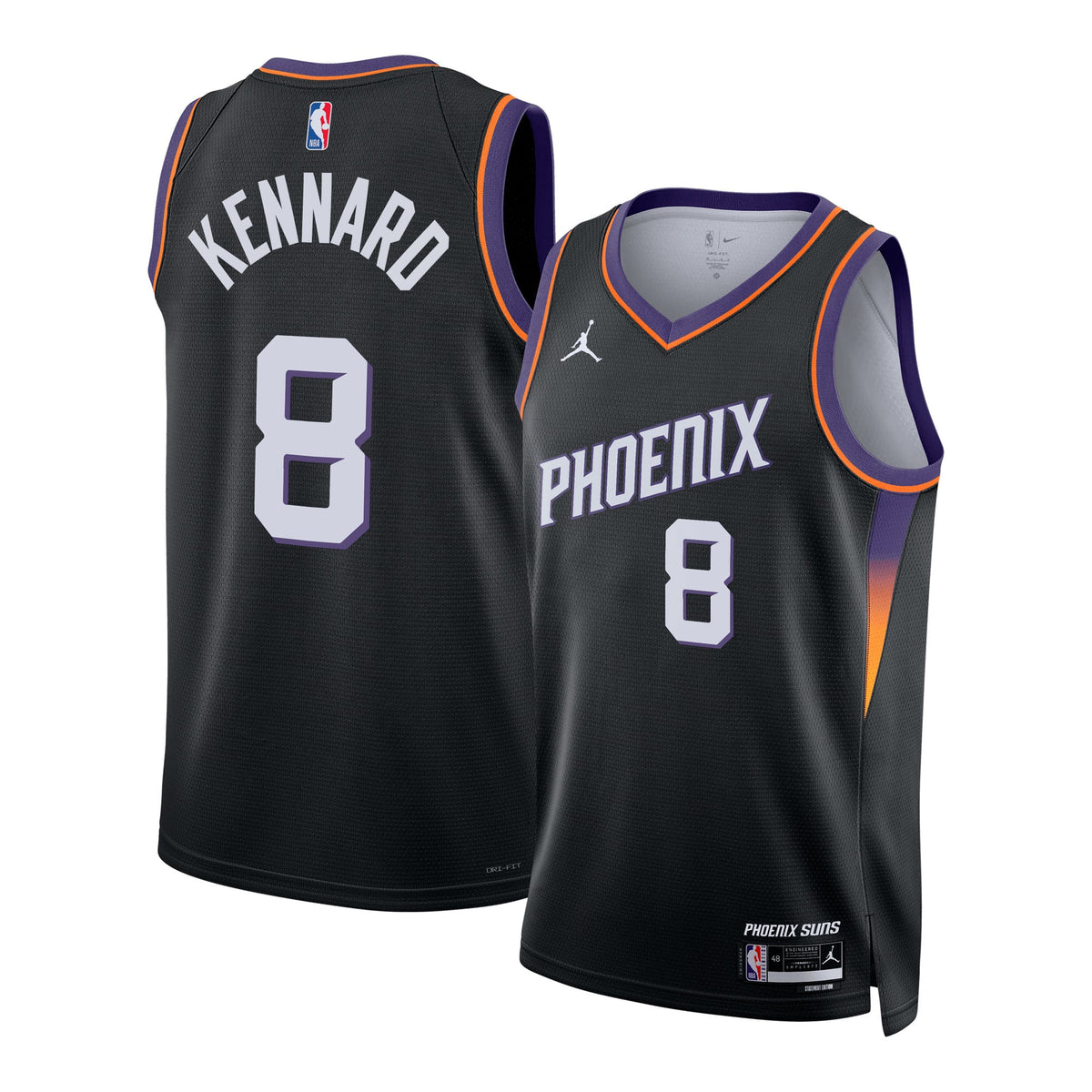 Phoenix Suns Brand Statement Edition Basketball Jersey- Black- Luke Kennard- Unisex basketball fan jersey