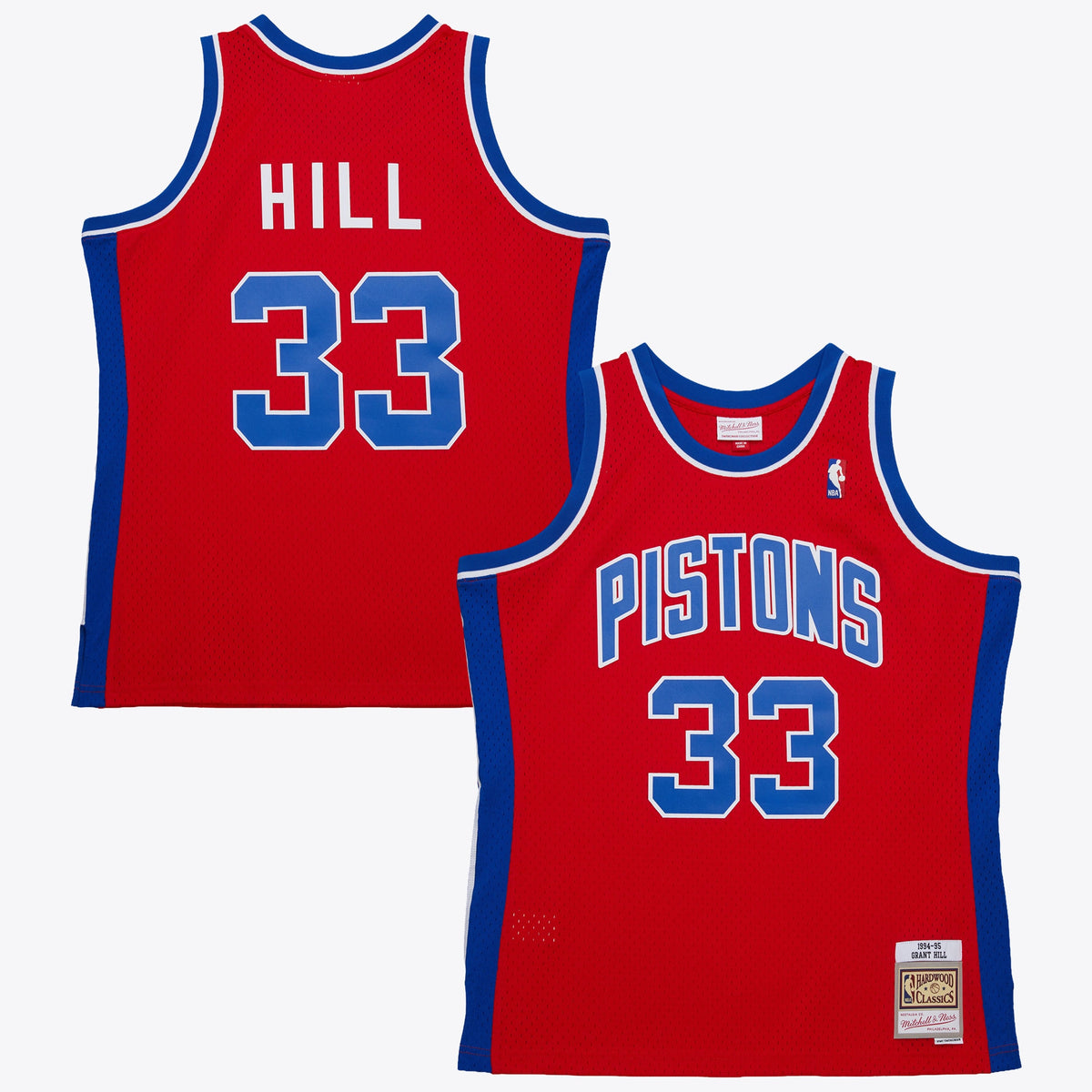 Detroit Pistons Grant Hill 1994 Dark Authentic Basketball Jersey- Red basketball fan jersey