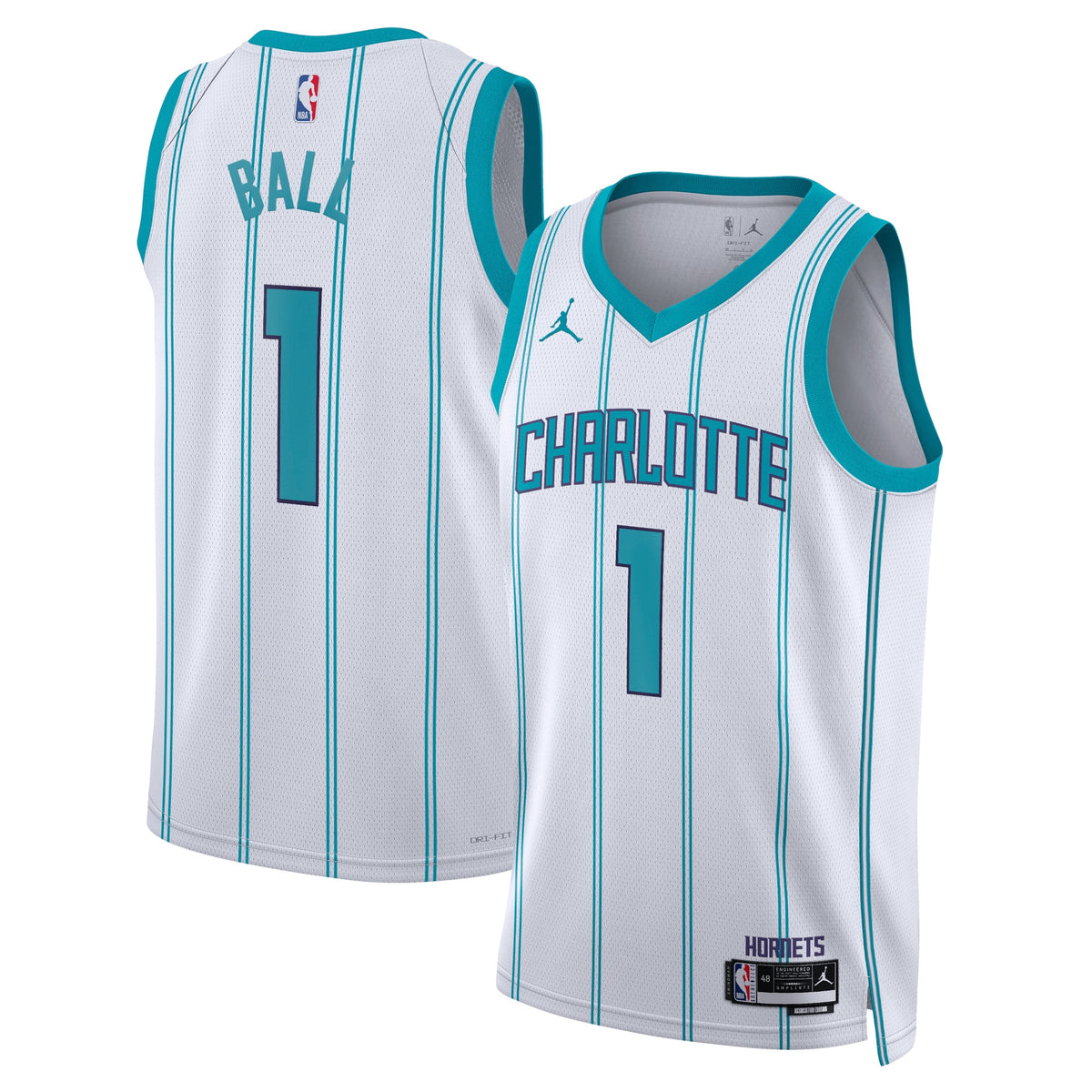 Charlotte Hornets Brand Association Edition Swingman Basketball Jersey- White- LaMelo Ball- Unisex basketball fan jersey