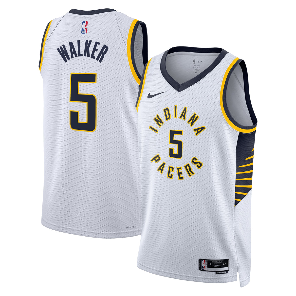 Indiana Pacers Association Edition Swingman Basketball Jersey- White- Jarace Walker- Unisex basketball fan jersey