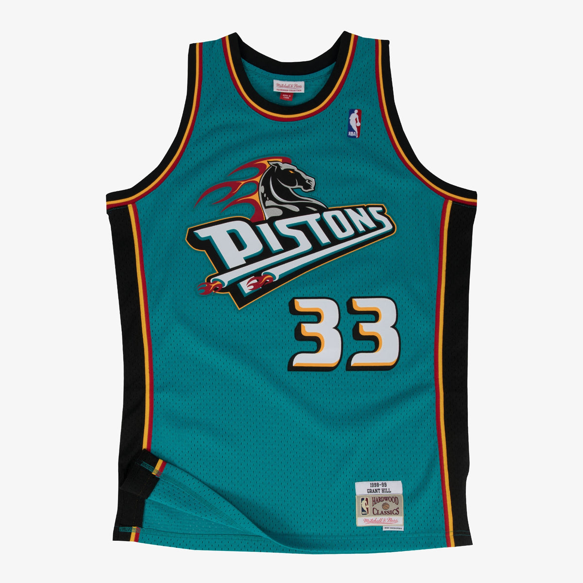 Detroit Pistons Swingman Basketball Jersey Road Grant Hill 1998- 99 basketball fan jersey