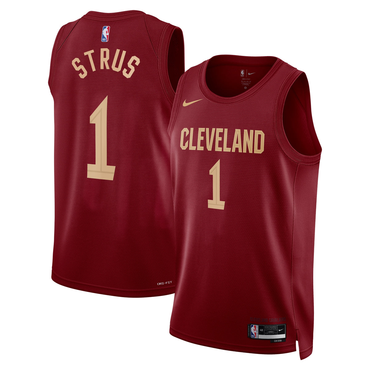 Cleveland Cavaliers Icon Edition Swingman Basketball Jersey- Maroon- Max Strus- Unisex basketball fan jersey