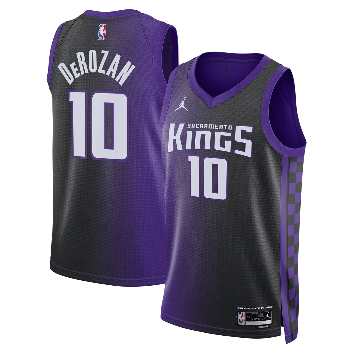 Sacramento Kings Brand Statement Edition Swingman Basketball Jersey- Purple- DeMar DeRozan- Unisex basketball fan jersey