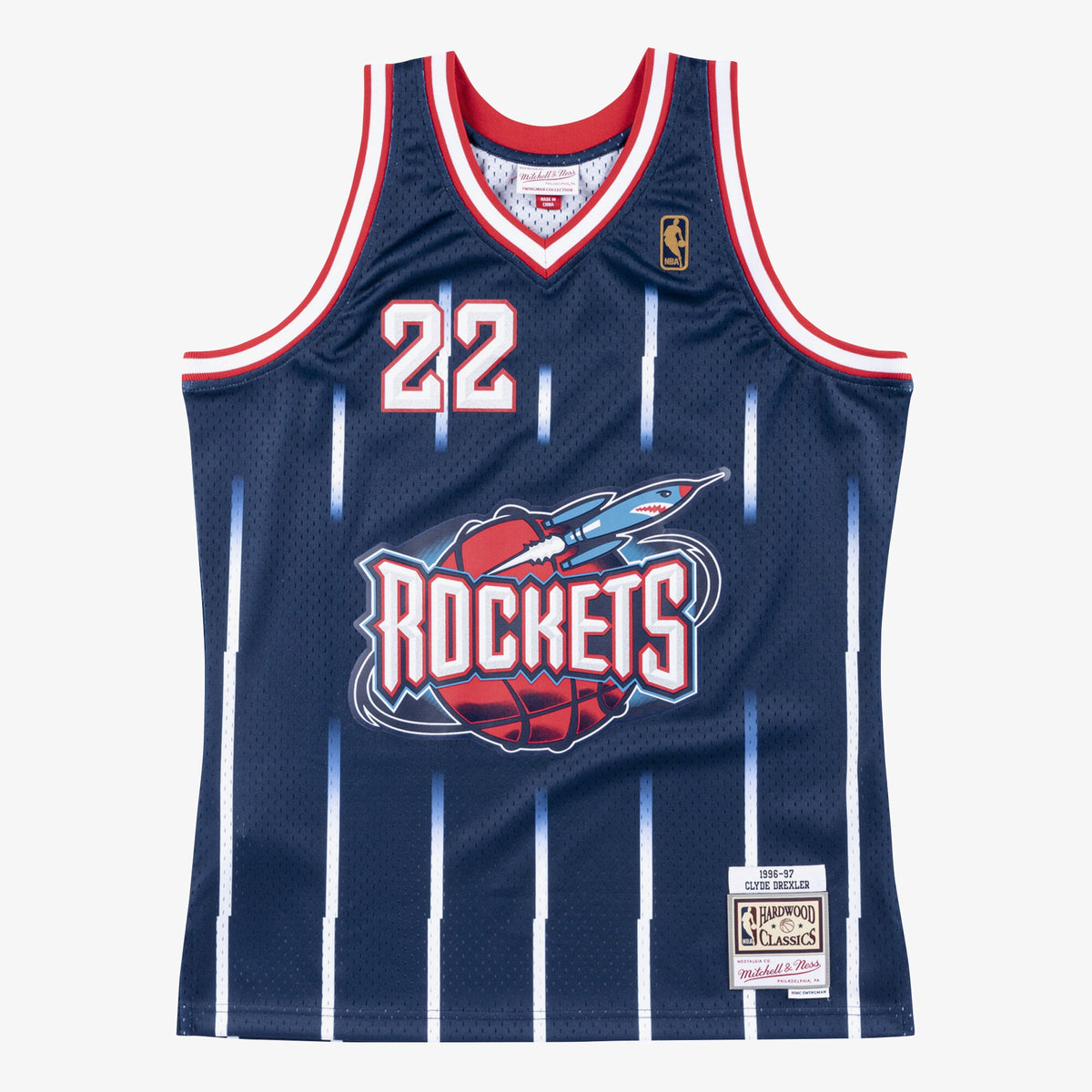 Houston Rockets Swingman Basketball Jersey Road Clyde Drexler 1996- 97 basketball fan jersey