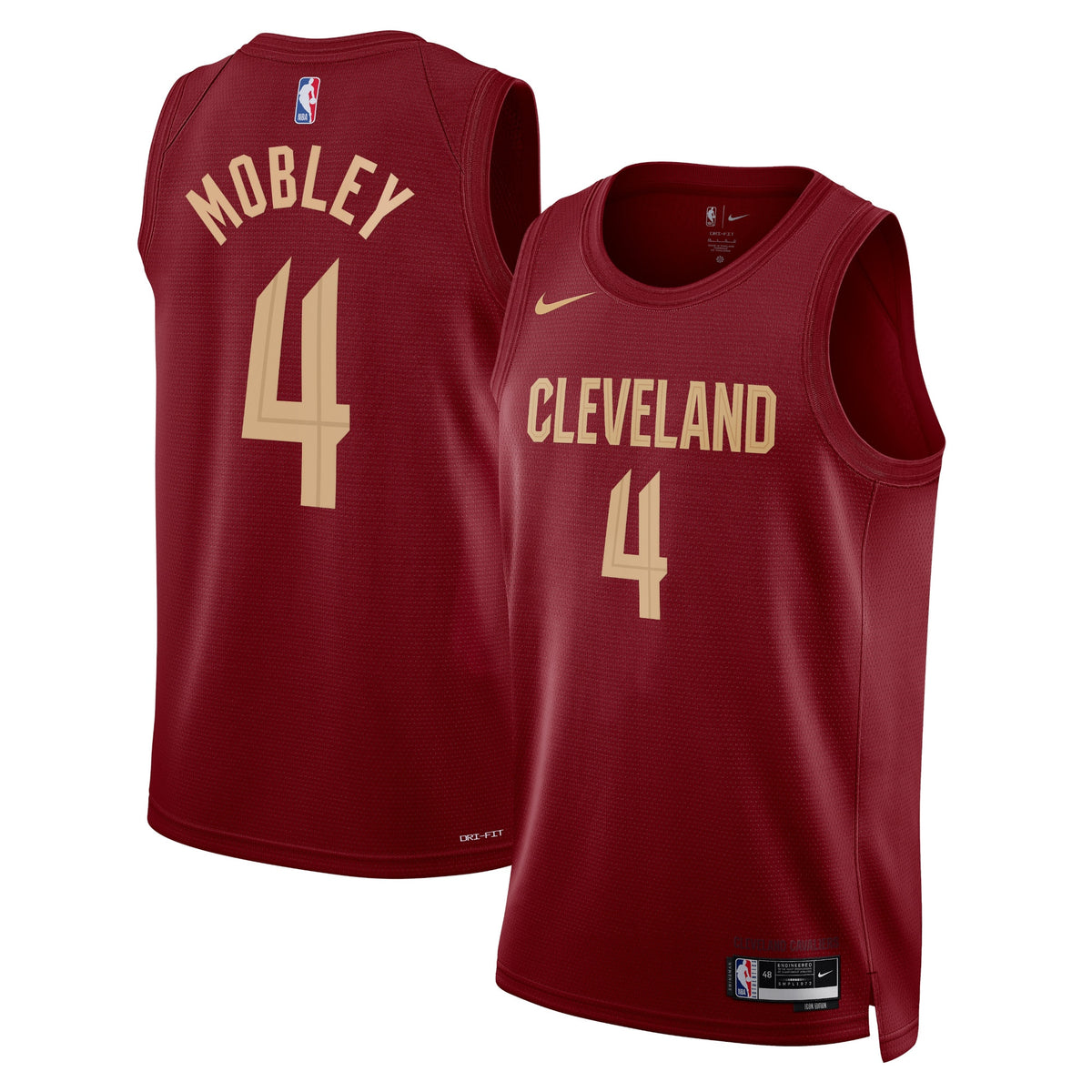 Cleveland Cavaliers Icon Edition Swingman Basketball Jersey- Maroon- Evan Mobley- Unisex basketball fan jersey