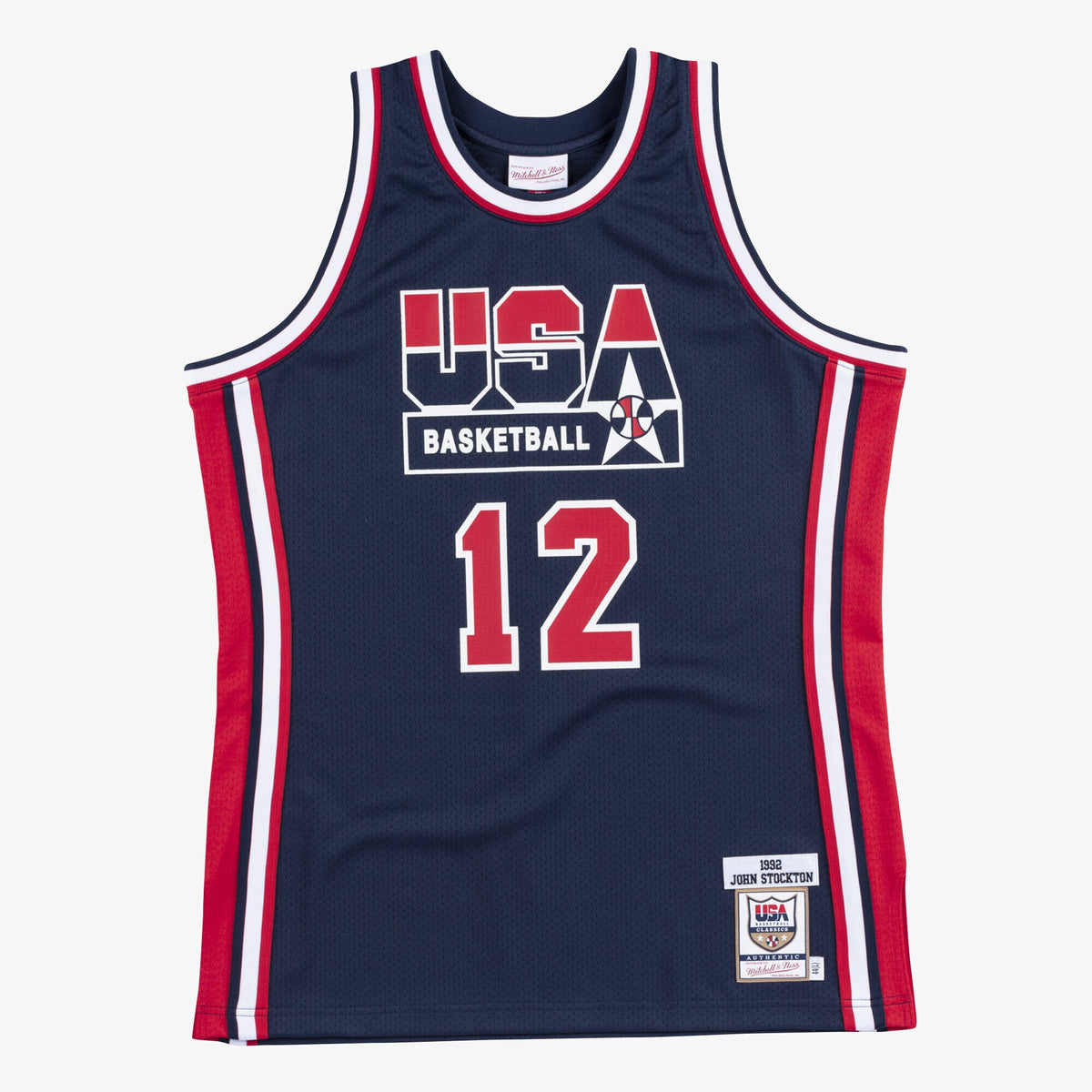 USA Basketball Authentic Basketball Jersey John Stockton 1992 basketball fan jersey