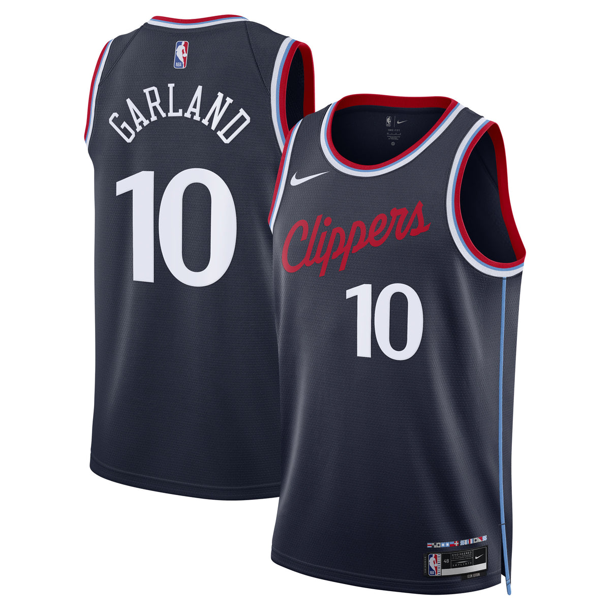 Los Angeles Clippers Icon Edition Swingman Basketball Jersey- Navy- Darius Garland- Unisex basketball fan jersey