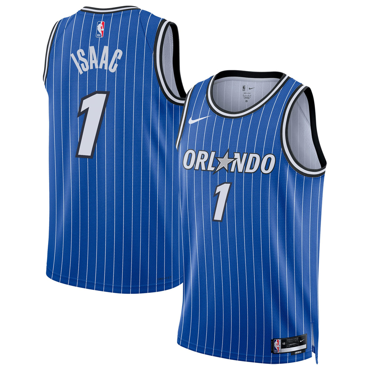 Orlando Magic Replica Icon Edition Swingman Basketball Jersey- Blue- Jonathan Isaac- Unisex basketball fan jersey
