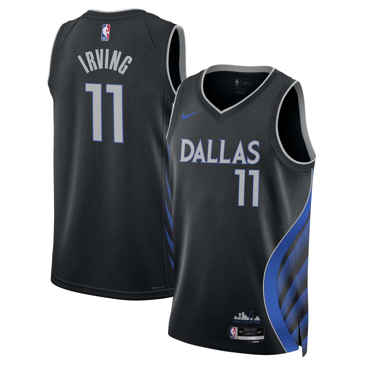 Dallas Mavericks 2025/26 City Edition Swingman Basketball Jersey- Black- Kyrie Irving- Unisex basketball fan jersey