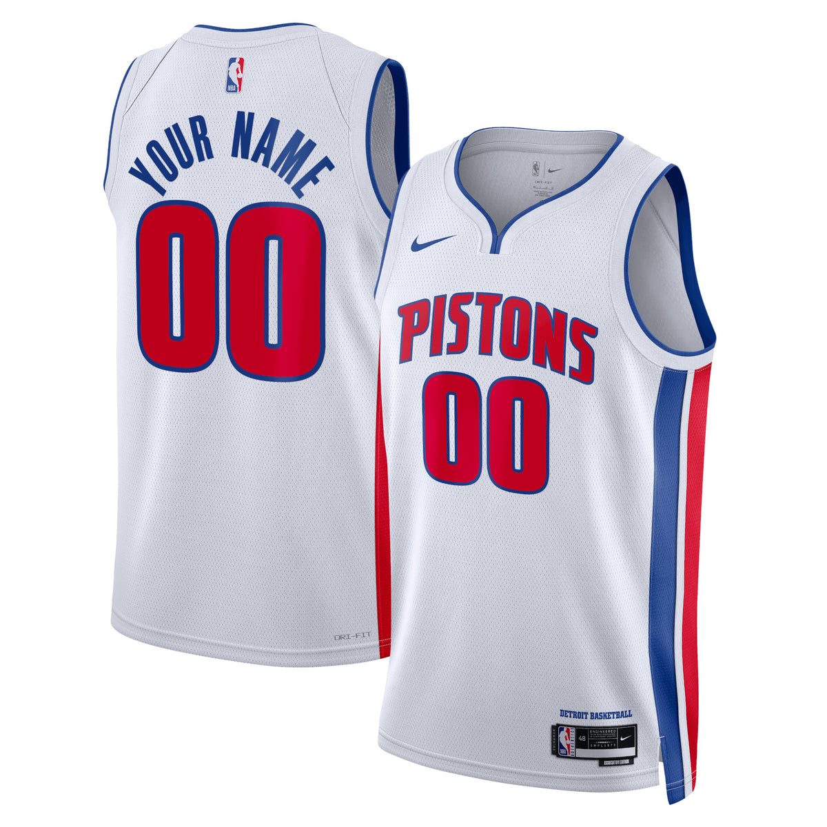 Detroit Pistons Association Swingman Basketball Jersey- Custom- Unisex basketball fan jersey