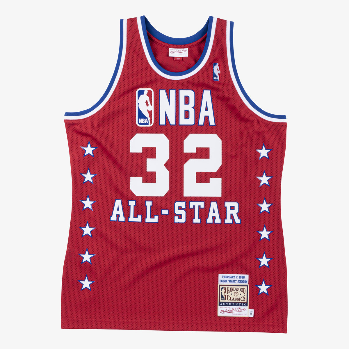 NBA All- Star West Authentic Basketball Jersey Magic Johnson 1988 basketball fan jersey