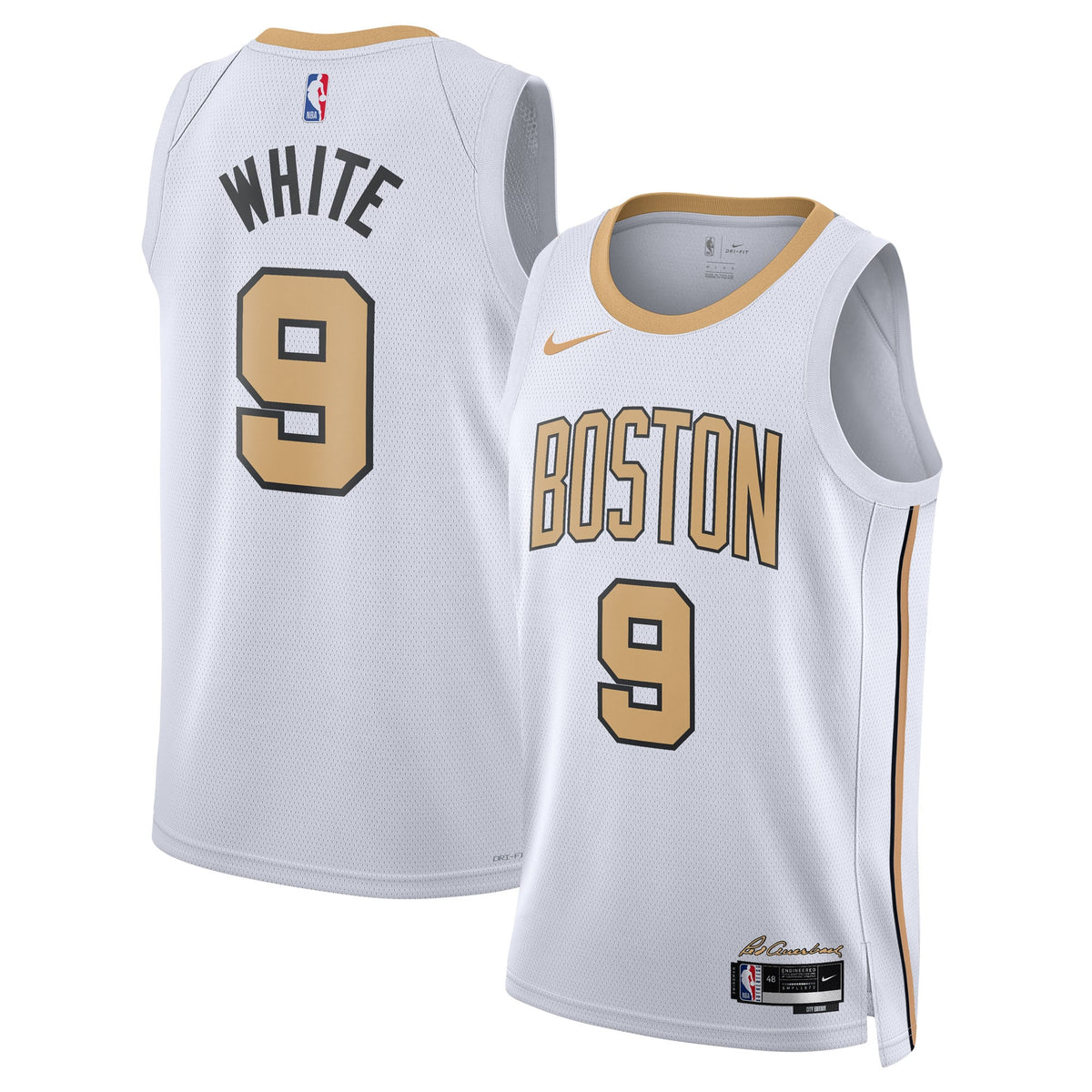 Boston Celtics 2025/26 City Edition Swingman Basketball Jersey- White- Derrick White- Unisex basketball fan jersey