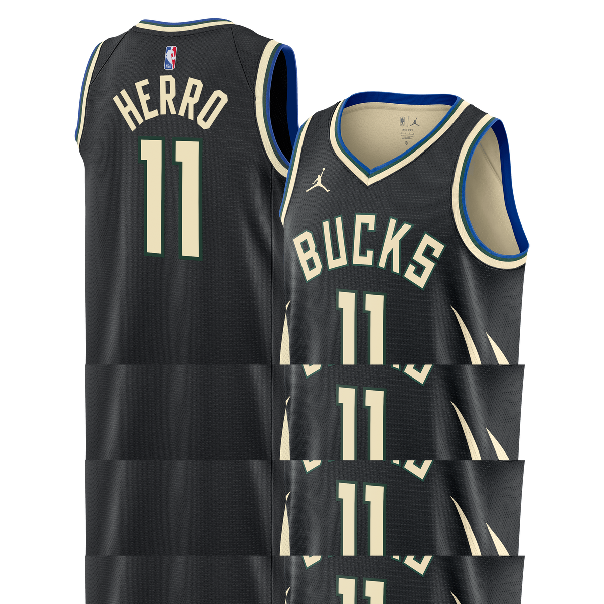 Milwaukee Bucks Brand Statement Edition Swingman Basketball Jersey- Hunter Green- Tyler Herro- Unisex basketball fan jersey