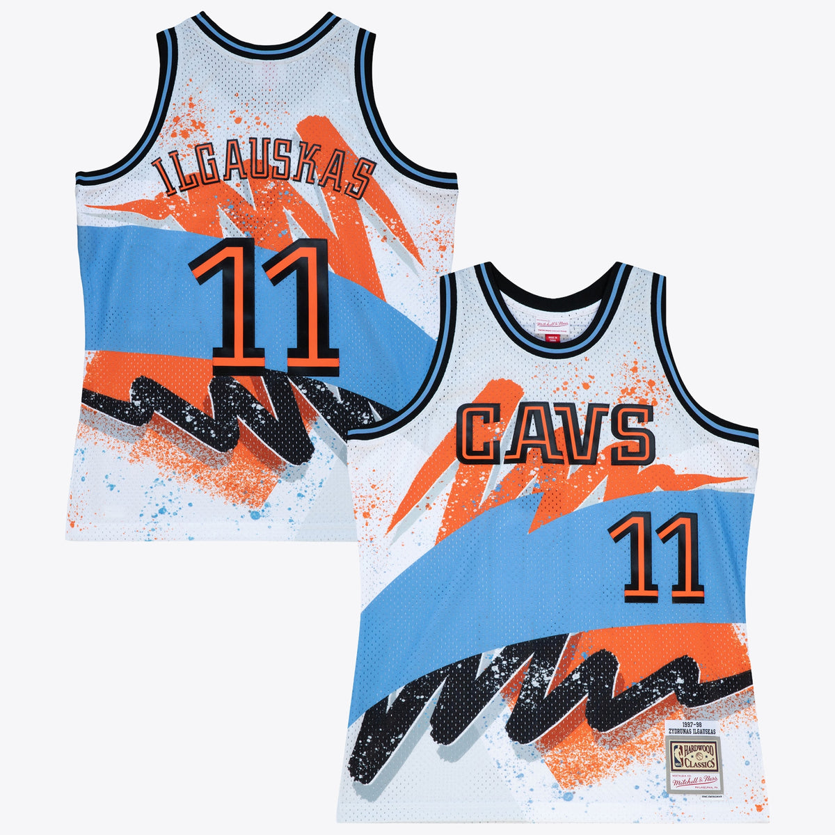 Cleveland Cavaliers Zydrunas Ilgauskas 1997 Hyper Hoops Swingman Basketball Jersey- White basketball fan jersey