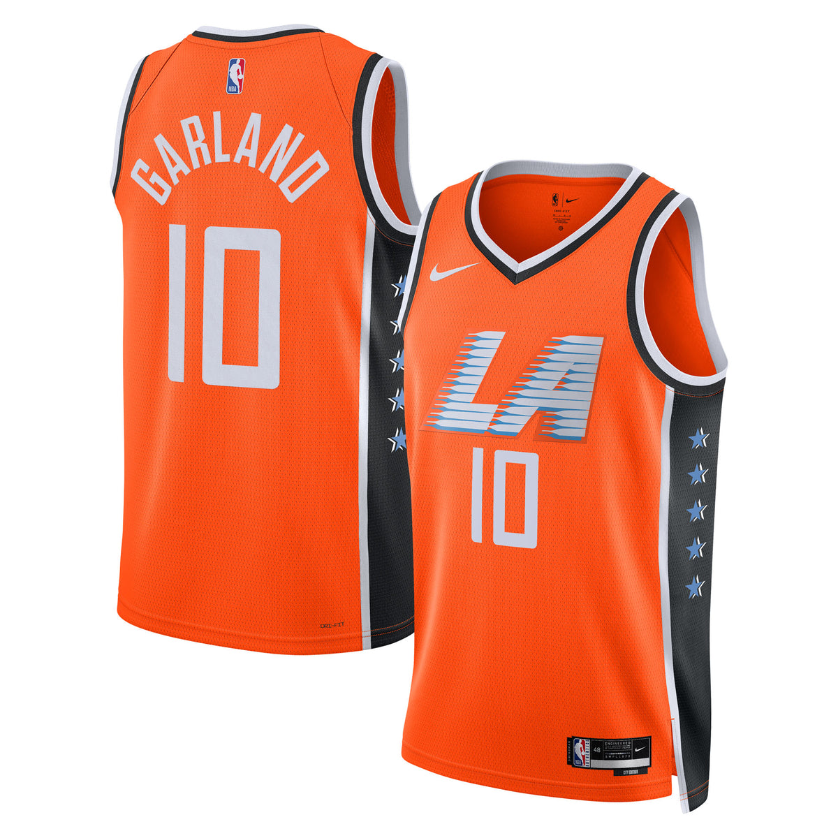 LA Clippers 2025/26 City Edition Swingman Basketball Jersey- Orange- Darius Garland- Unisex basketball fan jersey