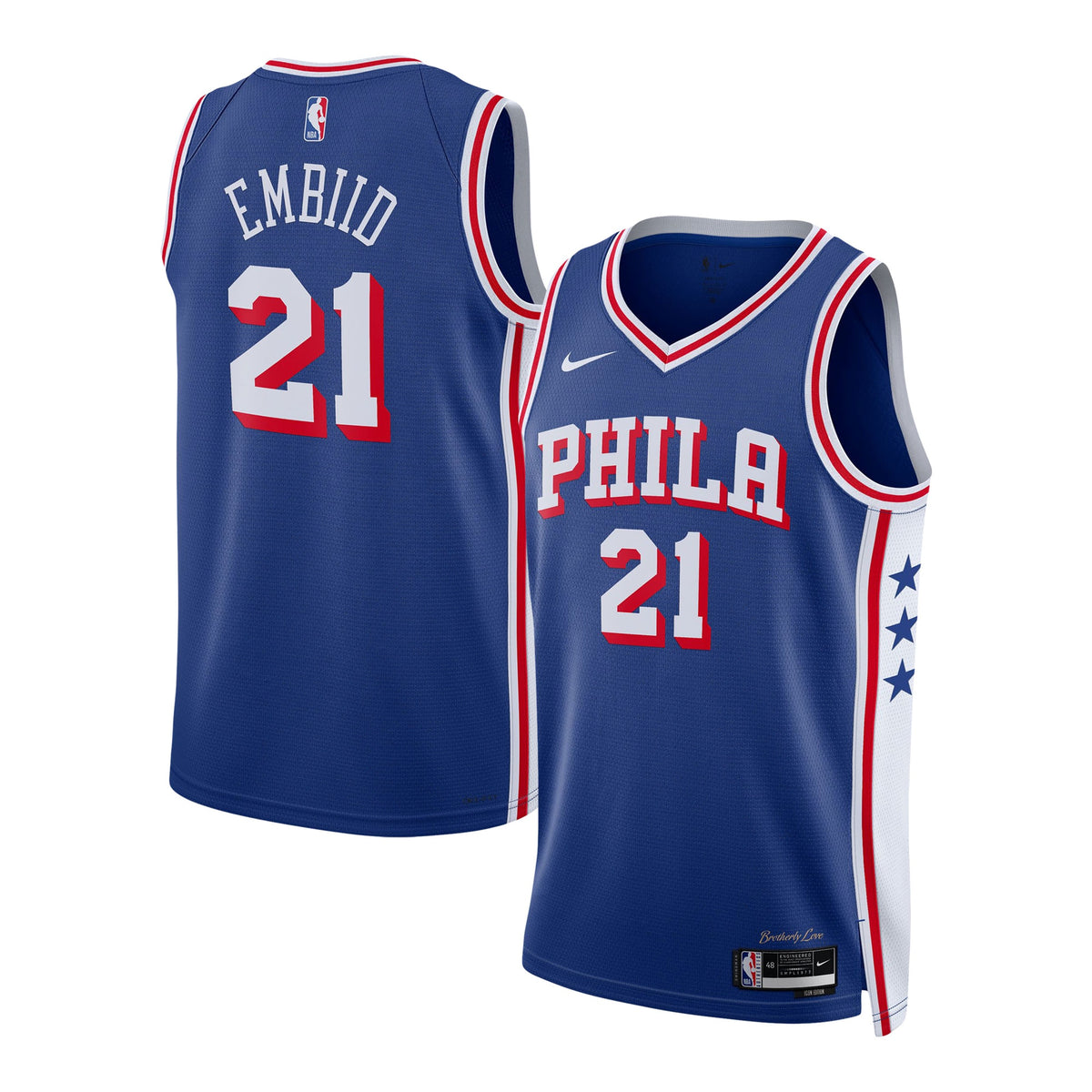 Philadelphia 76ers Icon Edition Swingman Basketball Jersey- Joel Embiid- Unisex basketball fan jersey