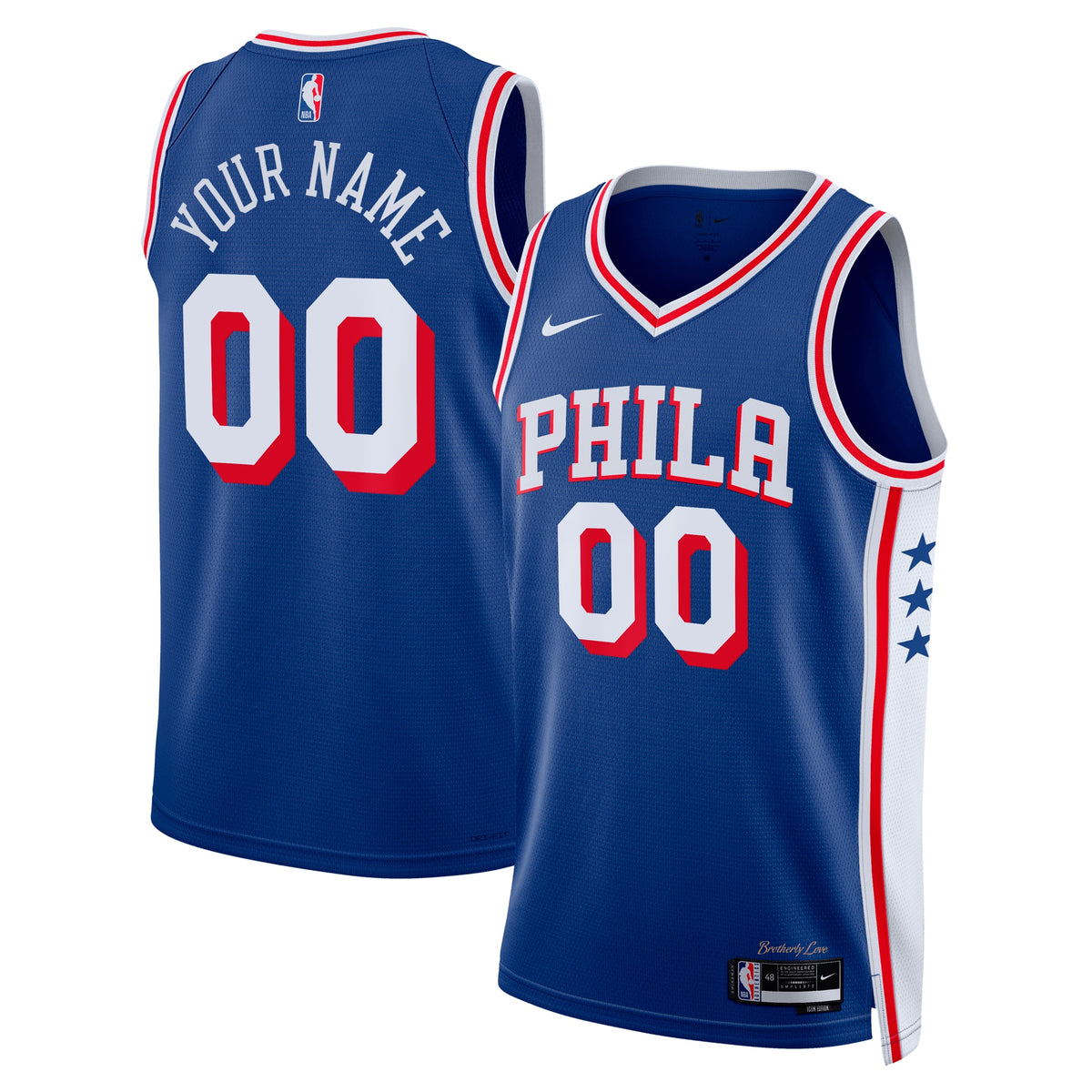 Philadelphia 76ers Icon Swingman Basketball Jersey- Custom- Unisex basketball fan jersey
