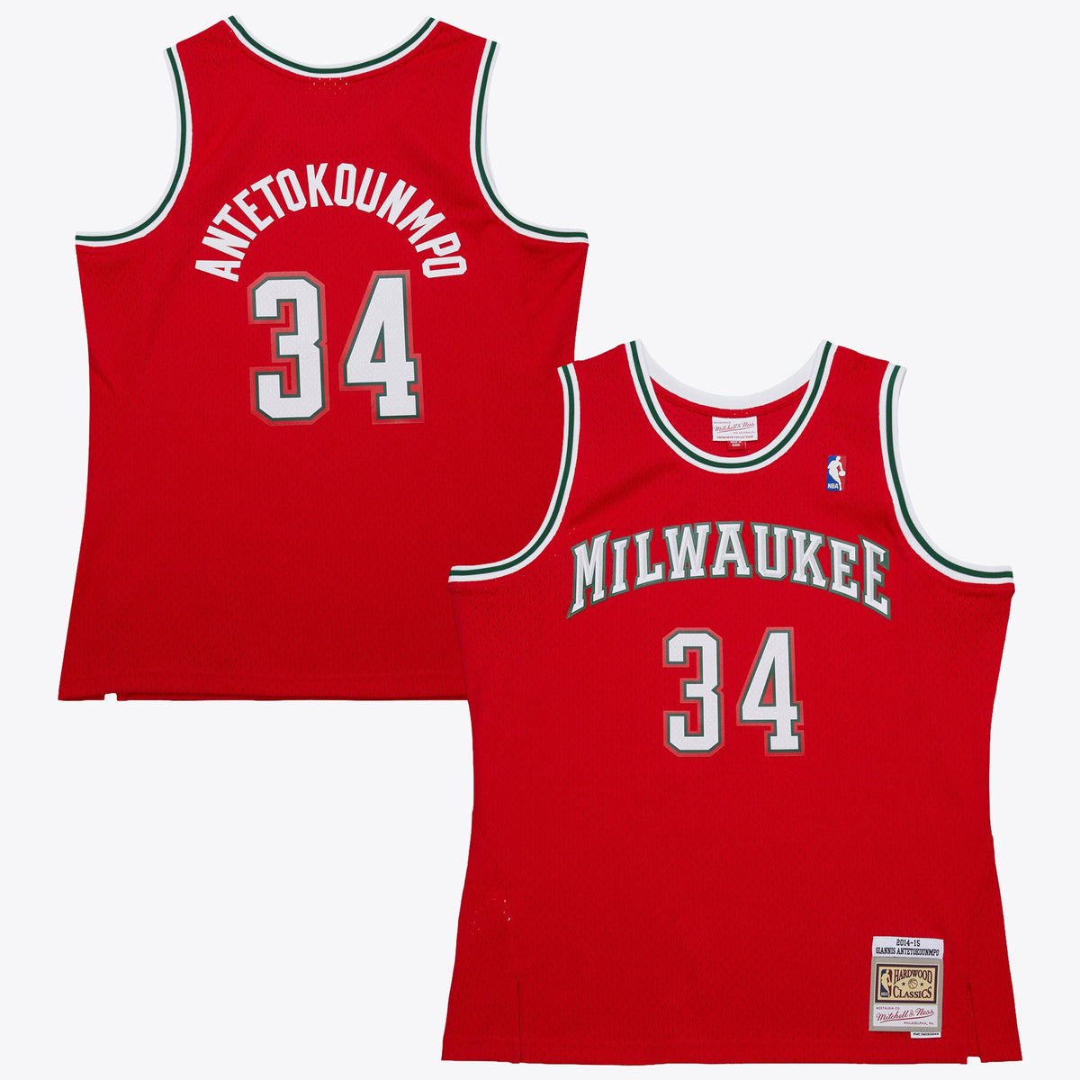 Milwaukee Bucks Giannis Antetokounmpo 2014 Dark Alternate Authentic Basketball Jersey- Red basketball fan jersey