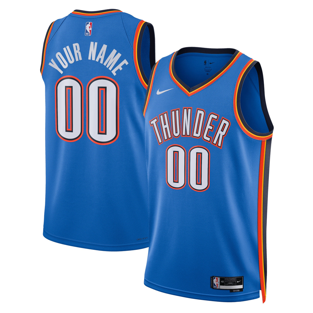 Oklahoma City Thunder Icon Swingman Basketball Jersey- Custom- Unisex basketball fan jersey