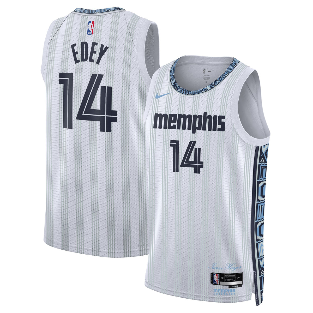 Memphis Grizzlies 2025/26 City Edition Swingman Basketball Jersey- Gray- Zach Edey- Unisex basketball fan jersey
