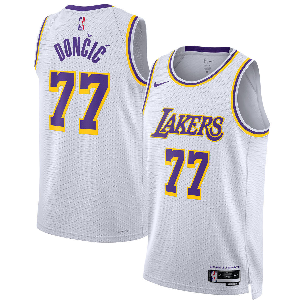 Los Angeles Lakers Association Swingman Basketball Jersey- Luka Doncic- Unisex basketball fan jersey