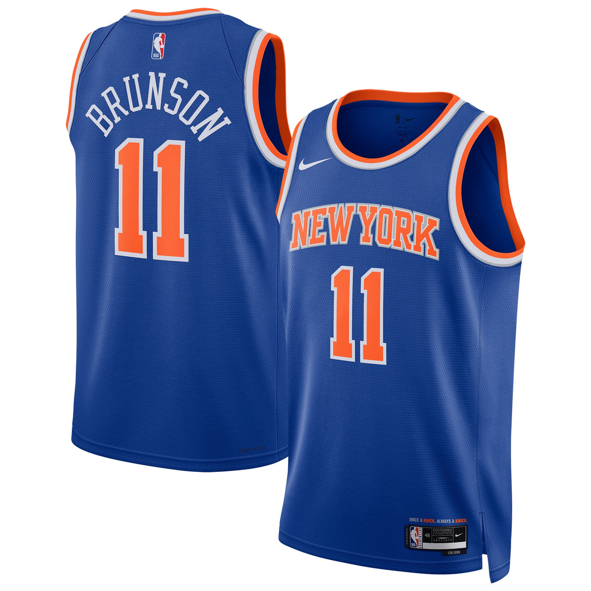 New York Knicks Replica Icon Swingman Basketball Jersey- Unisex- Jalen Brunson basketball fan jersey