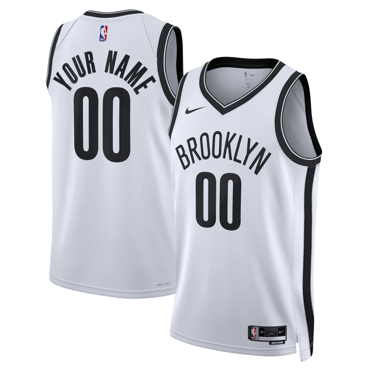 Brooklyn Nets Association Swingman Basketball Jersey- Custom- Unisex basketball fan jersey
