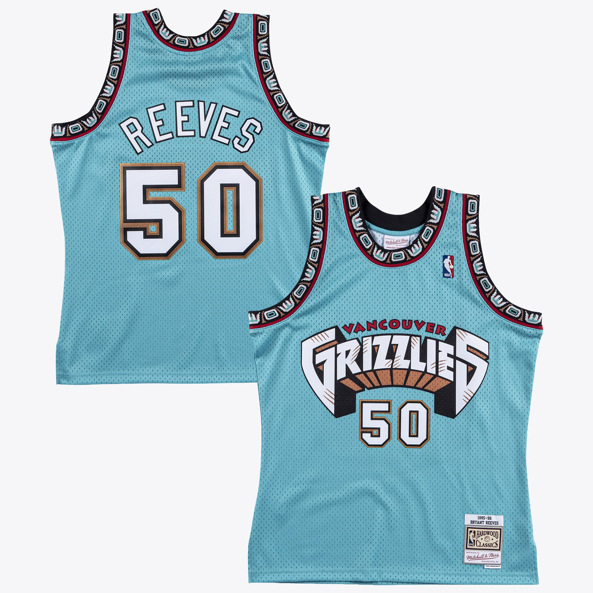 Vancouver Grizzlies Bryant Reeves 1995 Swingman Authentic Basketball Jersey- Teal basketball fan jersey
