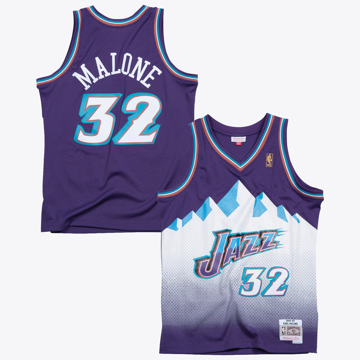 Utah Jazz Karl Malone 1996 Swingman Road Authentic Basketball Jersey- Purple basketball fan jersey