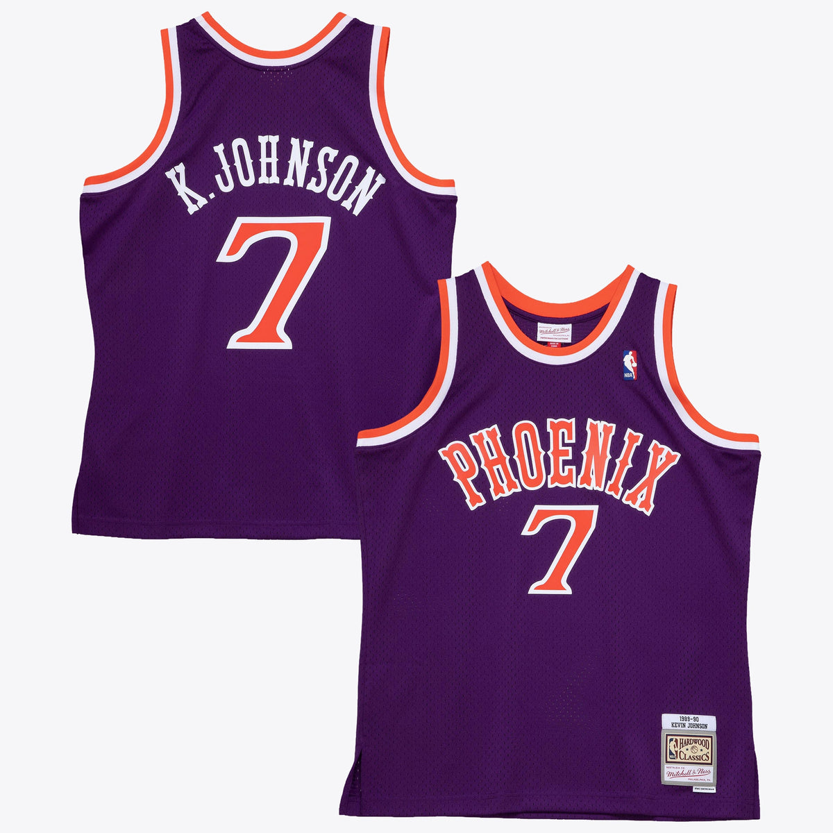 Phoenix Suns Kevin Johnson 1989 Dark Authentic Basketball Jersey- Purple basketball fan jersey