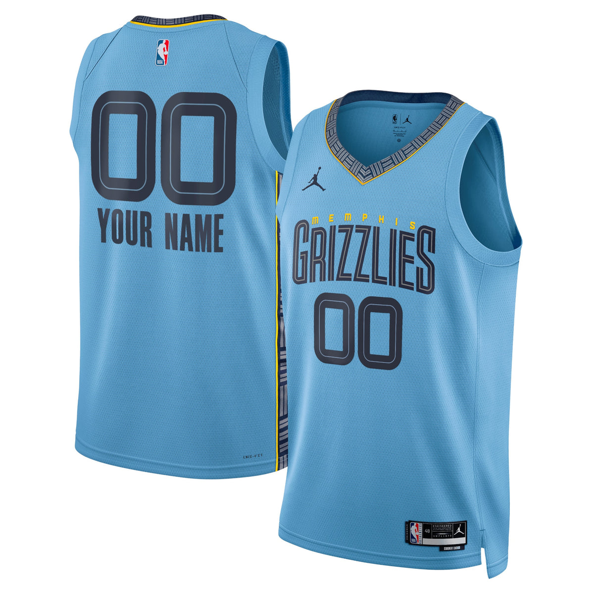 Memphis Grizzlies Statement Swingman Basketball Jersey- Custom- Unisex basketball fan jersey