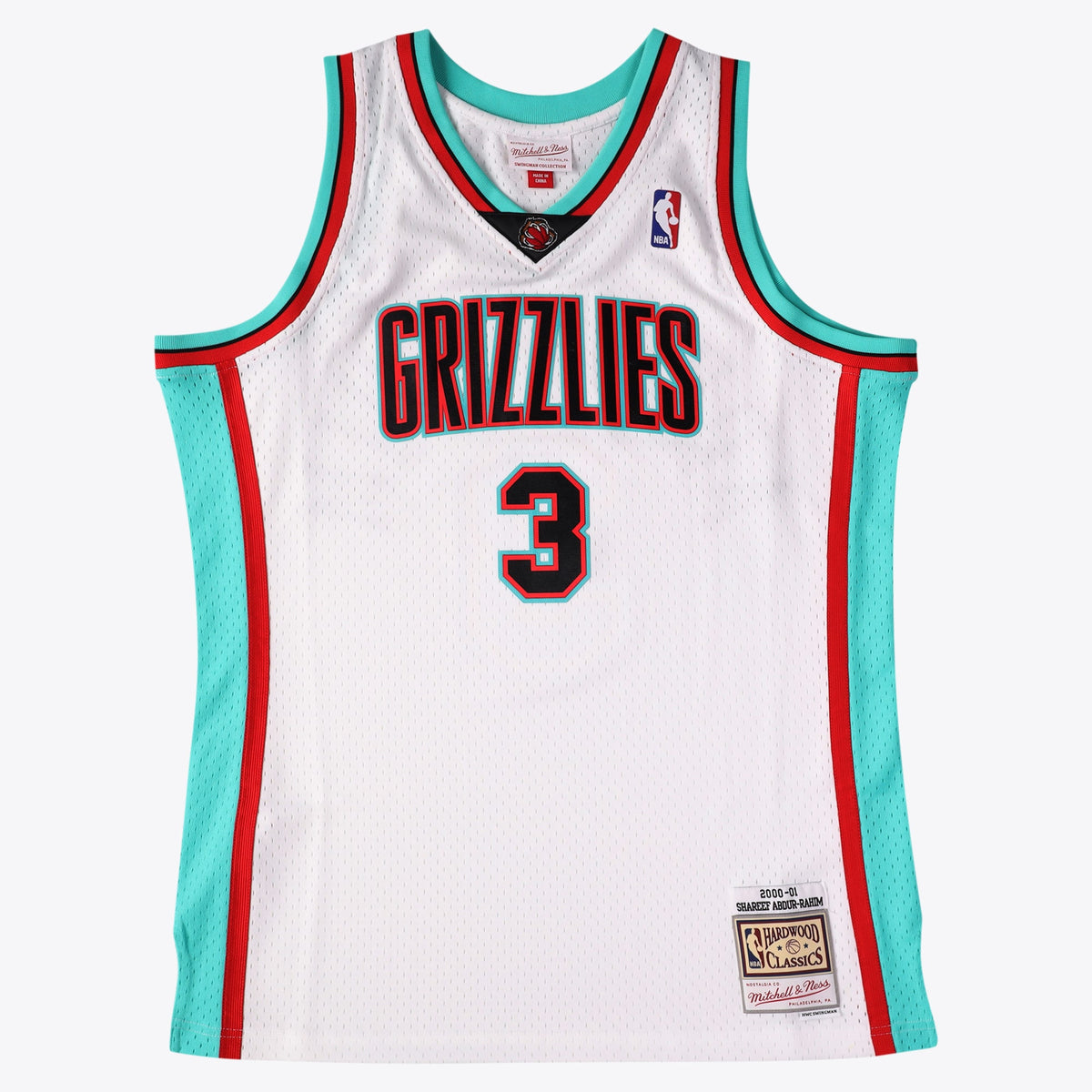 Vancouver Grizzlies Shareef Abdur- Rahim 2000 Swingman Authentic Basketball Jersey- White basketball fan jersey