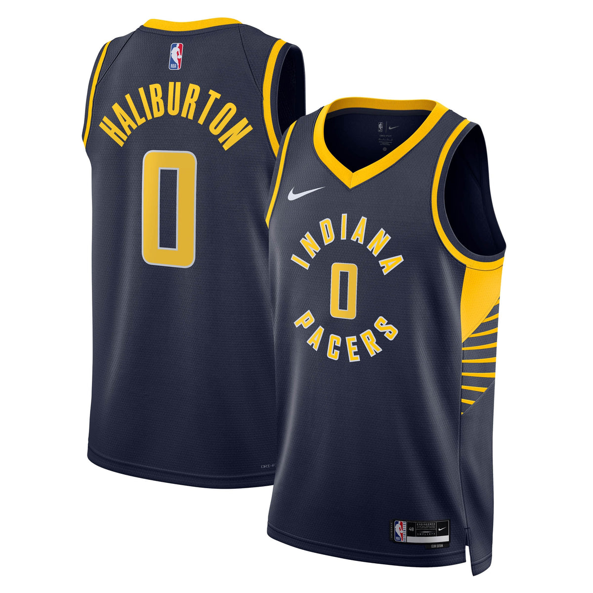 Indiana Pacers Icon Edition Swingman Basketball Jersey- Navy- Tyrese Haliburton- Unisex basketball fan jersey