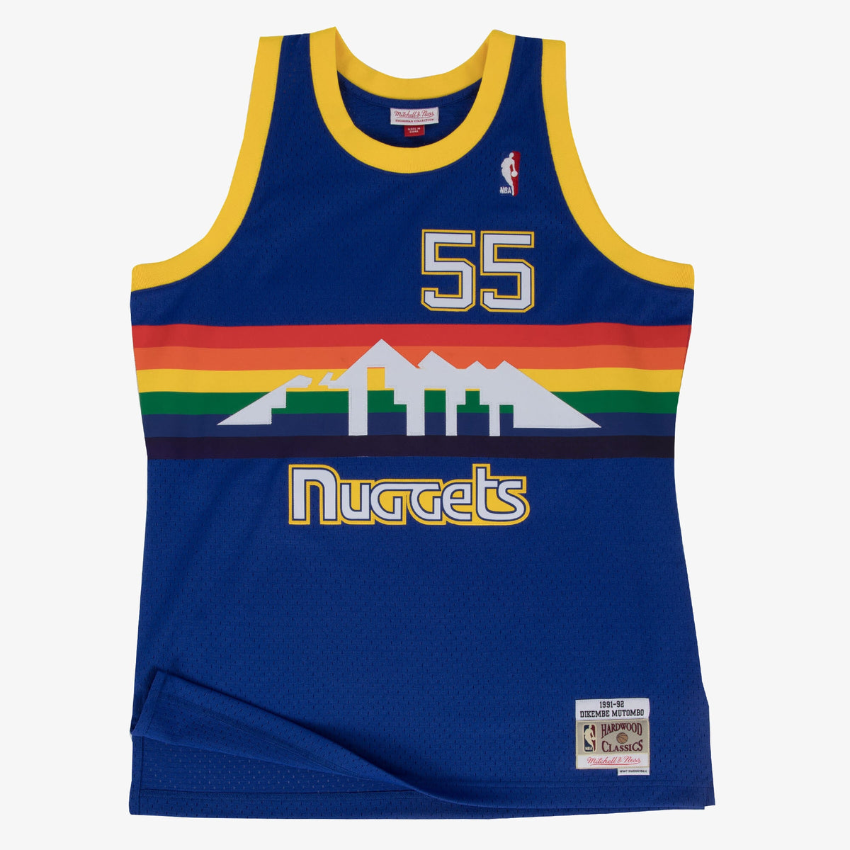Denver Nuggets Swingman Basketball Jersey Road Dikembe Mutombo 1991- 92 basketball fan jersey