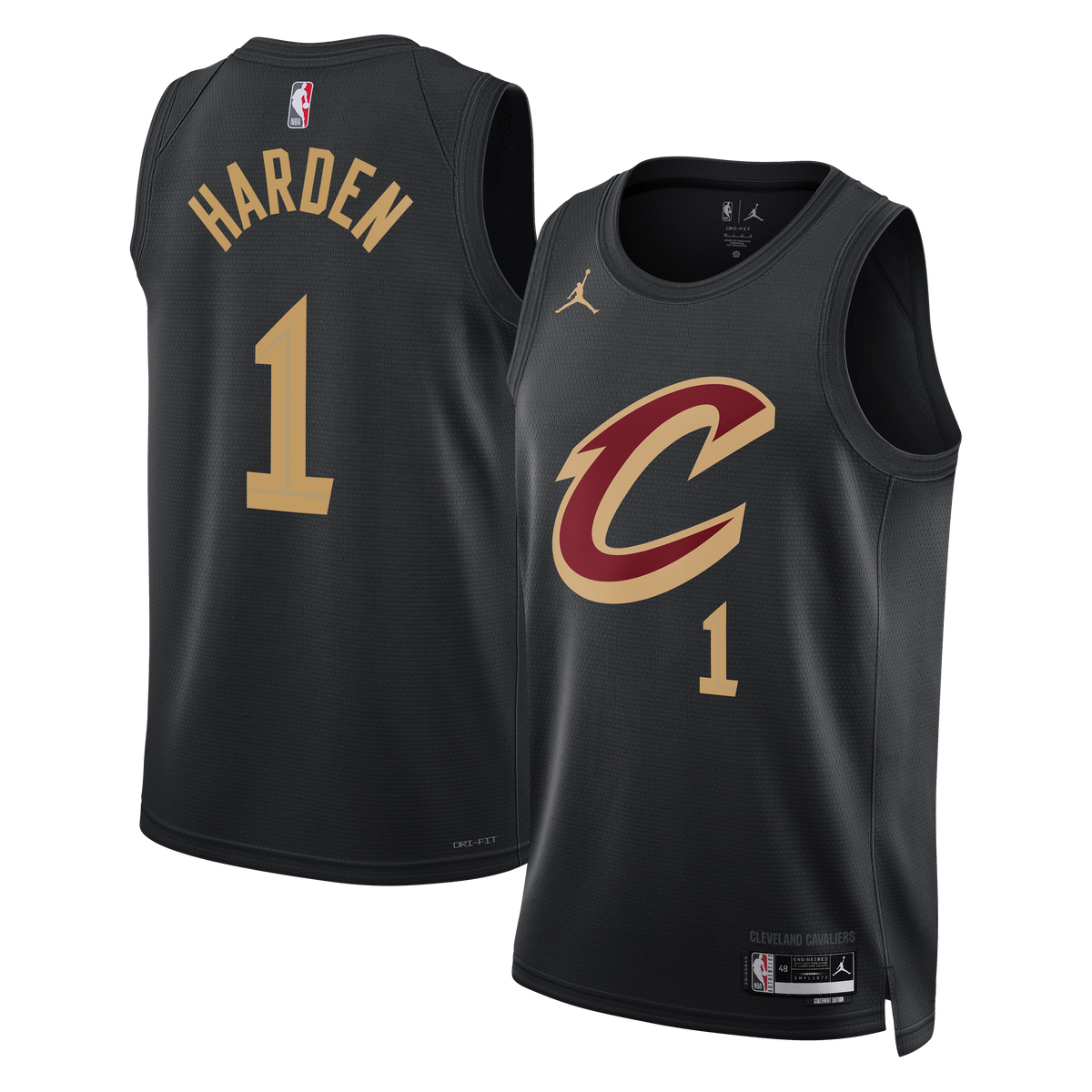 Cleveland Cavaliers Brand Statement Edition Swingman Basketball Jersey- Black- James Harden- Unisex basketball fan jersey