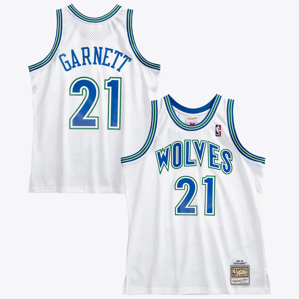 Minnesota Timberwolves Kevin Garnett 1995 Swingman Authentic Basketball Jersey- White basketball fan jersey