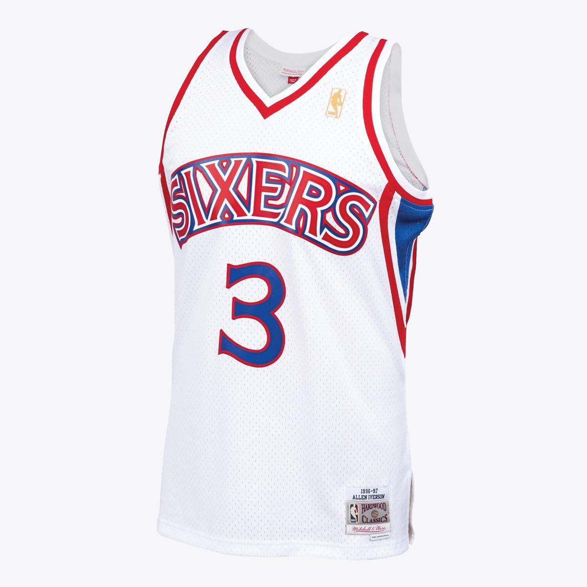 Philadelphia 76ers Allen Iverson 1996 Swingman Basketball Jersey by- White basketball fan jersey