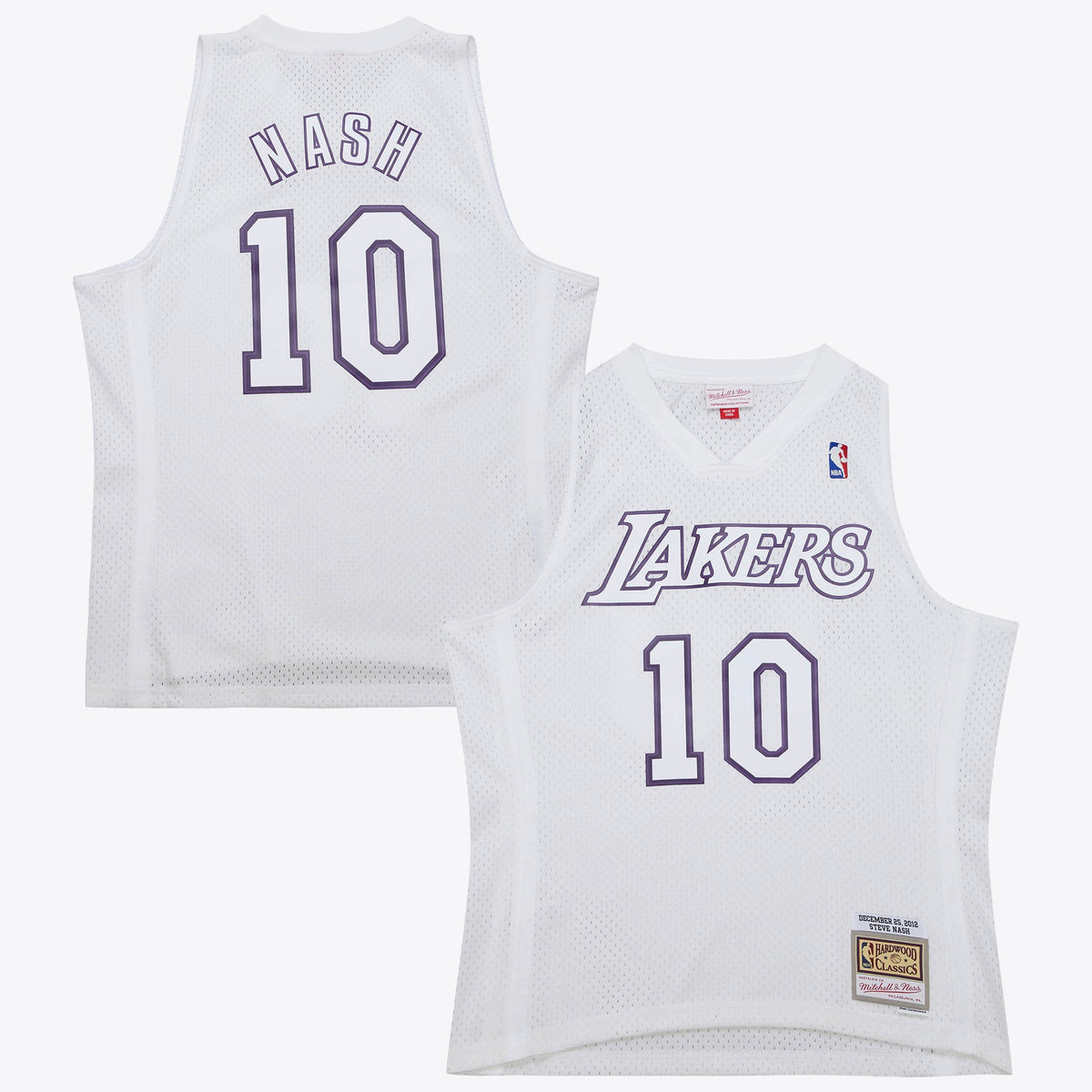 Los Angeles Lakers Steve Nash 2012 Day Authentic Basketball Jersey- White basketball fan jersey