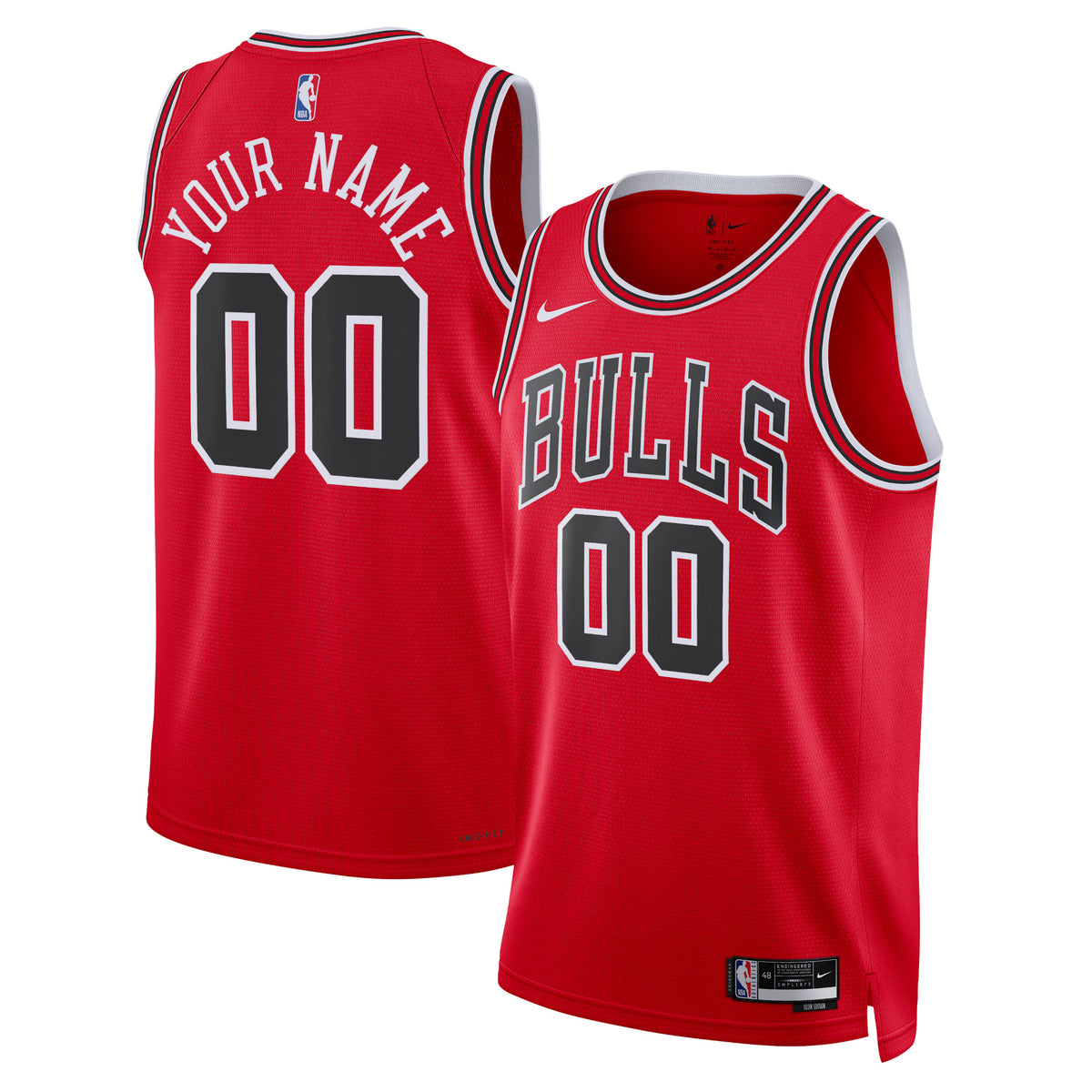 Chicago Bulls Icon Swingman Basketball Jersey- Custom- Unisex basketball fan jersey