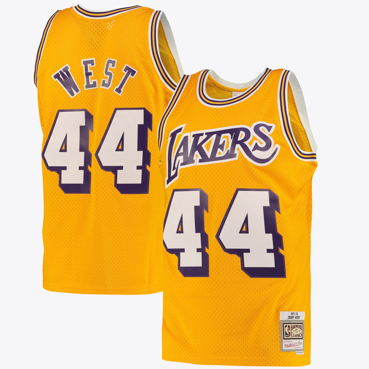 Los Angeles Lakers Jerry West Road Swingman Basketball Jersey By- Light Gold basketball fan jersey
